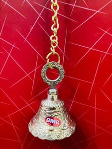 HANGING BELL/NAKASHI GHANTA Brass All Purpose Chowki  (Yellow, Pack of 1)