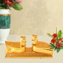NOKTUS Golden Kumkum Box / Kumkum Holder/ Sindoor Box Set Gifting, Pooja, Thali Brass  (1 Pieces, Gold)