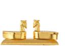 NOKTUS Golden Kumkum Box / Kumkum Holder/ Sindoor Box Set Gifting, Pooja, Thali Brass  (1 Pieces, Gold)