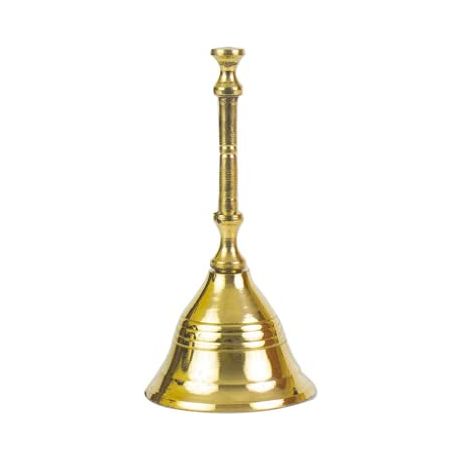 KAM Home Traditional Brass Bell/Ghanti for Pooja/Worship for Temple Home inch Plain (4 Number)