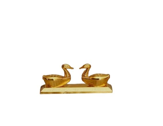Panipat Bartan Bhandar Heavy Grade Aluminium Chandan Roli Kumkum Chawal Box Duck Shape Chopda for Pooja, Silver, Set of 1 PC