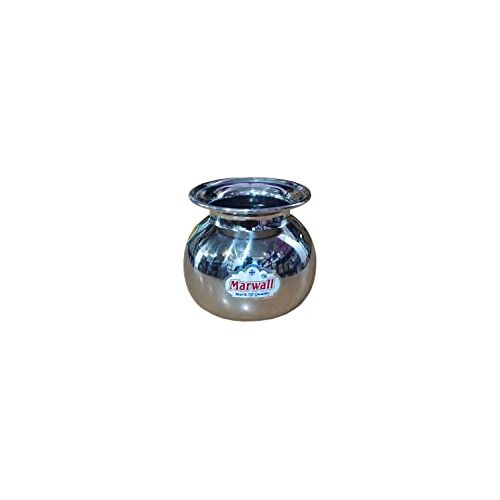 Marwall Stainless Steel Pooja/Multipurpose Lota-150ml (Round)