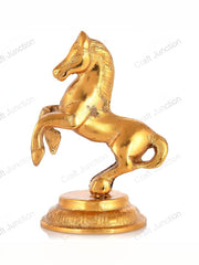 Gold-Toned Metal Running Horse Showpieces