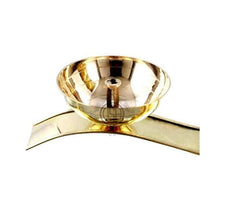 NATARAJ GALLERY Brass Om Shape Diya Oil Lamp for Pooja Room Arti Poojan Temple Home Decorative Item for Diwali Puja and Gift