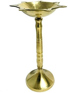 Click image to open expanded view      phareLamp Presents 2 Pcs Golden Brass Kuber Batti Standing Diya Dia Oil Lamp for Puja Decoration Lightning