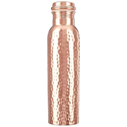 Silver Crafts Hammered Copper Bottle