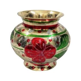 Brass Metal Lota. (Multicolour)