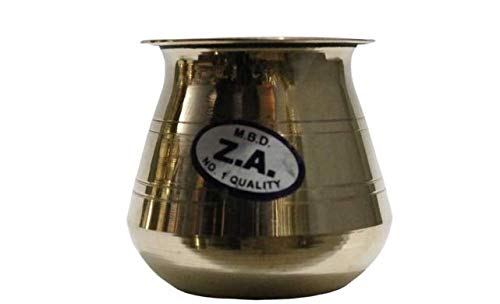 Brass Lota for Puja Kalash Drinkware Wedding Purpose Temple Decor Item Gold