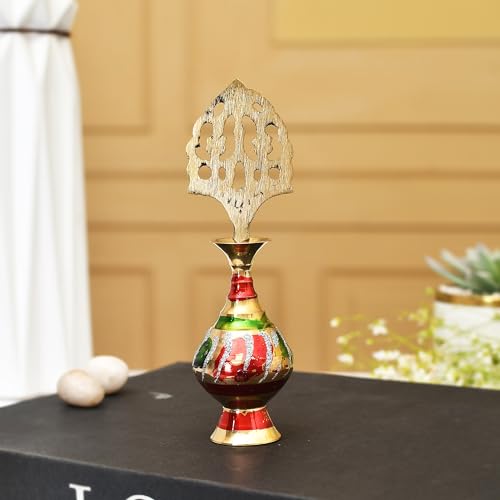 CHUNGROO KhwajaDarbar Brass Surmedani Surma Holder Kohl Kajal Applier Without Surma (Multicolor)