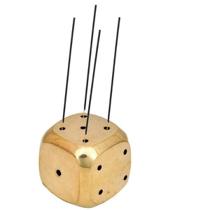 TORPPEZA Solid Brass Dice 6 Side Spot with Round Corner/Ludo Brass Dice for Game