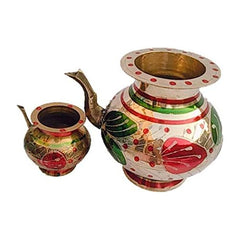 Mii Art Brass Antique Item,Brass Neti Pital ka Pani ka Lota(Color-Golden)(Material-Brass)(Size-small-11cm and Large-20 cm)