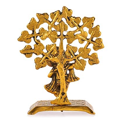 Ganesh Idol Statue Dancing Under Tree Home Decor Ganesha Showpiece Murti for Decoration and Pooja Gifting Purpose (1)