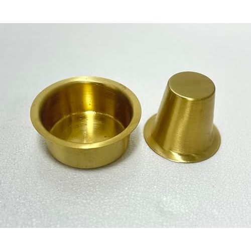 Manish Metals South Indian Coffee Dabara Set Brass | Filter Coffee Set | for Serving Coffee, Tea