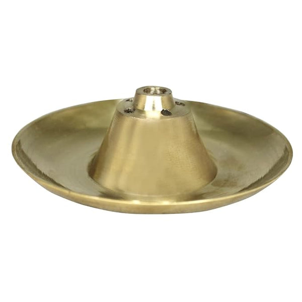 Om BhariPuri Brass Agarbatti Incense Sticks Holder- Stand with Ash Catcher- for Mandir, Home, & Office Decoration (H x W:- 1 x 3 Inch, Weight:- 0.030)