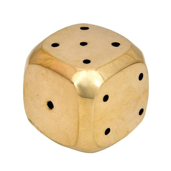 TORPPEZA Solid Brass Dice 6 Side Spot with Round Corner/Ludo Brass Dice for Game