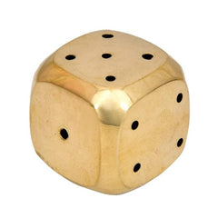 TORPPEZA Solid Brass Dice 6 Side Spot with Round Corner/Ludo Brass Dice for Game