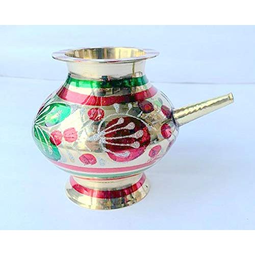 Robin Exports Beautiful Brass Karwa Chauth Lotta 11 Cm