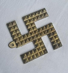 ARUM HANDICRAFT Plus Value | Vastu Brass (Swastik) Helix 2 Pyramid Layer - SWASTIK
