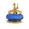 JAIPUR ACE Akshaya Kubera Lakshmi Pot | Divine Puja Celebration Metal Glass Figurine with toughened Glass (Wt: 190 gm) (Kubera Blue Pot)
