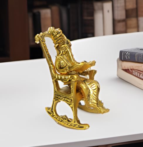Purpledip Metal Idol Vidhya Ganesha: Scholar Ganapathi or Vinayaka (12198)
