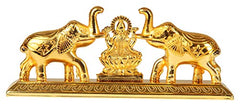 Madura Traders Metal Gajalakshmi With Elephant Idol, 20 cm x 5 cm x 5 cm, Gold, 1 Piece