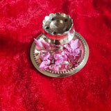 The Pooja Shop Small Brass Incense Stand (Agardan, Agarbatti Stand) Golden 18 Gm