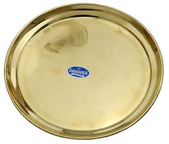 SMW Pure Brass Thali, Diameter 25cm. Weight 215gm-230 gm