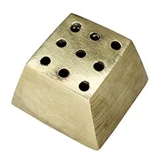 Om ssvmb9 Brass Agarbatti Incense Sticks Holder- Stand with Ash Catcher- for Mandir, Home, & Office Decoration (H x W:- 1 x 1.5 Inch, Weight:- 0.070)