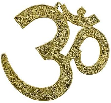 OMG Deals 1 pcs Brass Sacred Om Symbol Meditation Room Yoga Decor Brass Decor Brass Wall Art Wall Decorations Good Luck Charm Lucky Gift Positive Energy