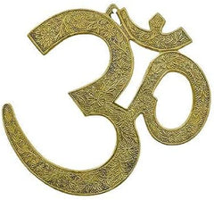 OMG Deals 1 pcs Brass Sacred Om Symbol Meditation Room Yoga Decor Brass Decor Brass Wall Art Wall Decorations Good Luck Charm Lucky Gift Positive Energy