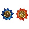 Brass Lotus tealight Holder Diya Flower Shaped Diyas for Puja Kamal Patti Brass Oil Lamp for Pooja Room aarti Temple Home Décor Decoration & Gifting Purpose (Pack of 2)