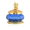 JAIPUR ACE Akshaya Kubera Lakshmi Pot | Divine Puja Celebration Metal Glass Figurine with toughened Glass (Wt: 190 gm) (Kubera Blue Pot)