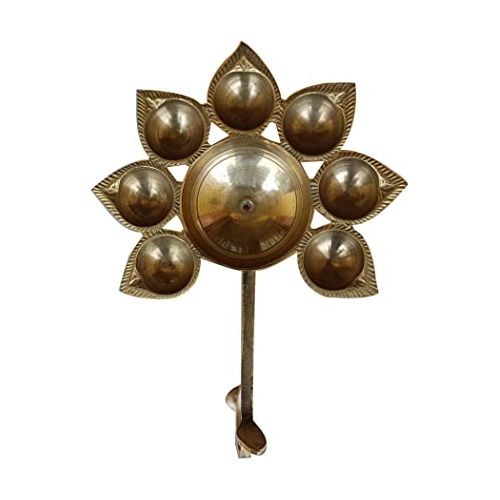 Craft World Sapta Aarti Diya with Stand | Satamukhi Pradip for Puja(Height: 3 inch)