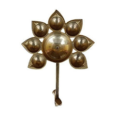Craft World Sapta Aarti Diya with Stand | Satamukhi Pradip for Puja(Height: 3 inch)