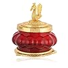 JAIPUR ACE Akshaya Kubera Lakshmi Pot | Divine Puja Celebration Metal Glass Figurine with toughened Glass (Wt: 190 gm) (Kubera RED Pot)