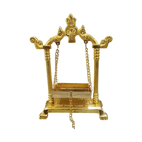 YRK Metal Gold Jhula | Uyyala | Simhasan (7 INCH)