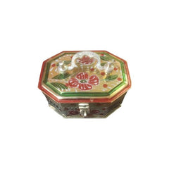 PANDAAN Brass Box Octagonal shape with seperate housing for "Kattha", Chuna", Sauf", Misry', etc