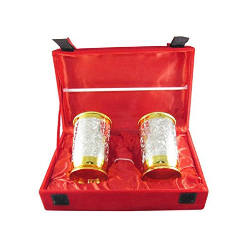 Metal Silver Plated Glass Set
