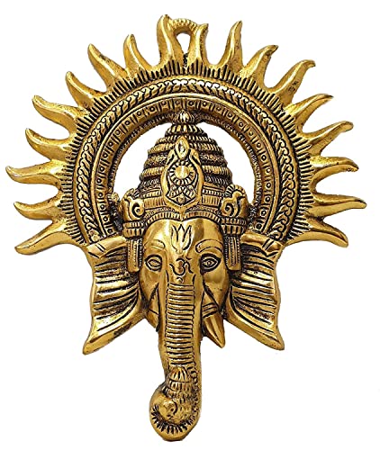 RSN Chakra Ganesh Wall Decoration, Metal Wall Sculpture, Modern Metal Wall Decor, Wall Art for Bedroom, Wall Hanging & Decorative Mounted Art Sculpture For Living Room
