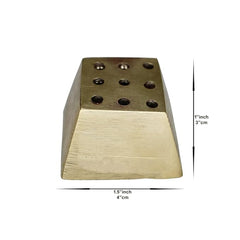 Om ssvmb9 Brass Agarbatti Incense Sticks Holder- Stand with Ash Catcher- for Mandir, Home, & Office Decoration (H x W:- 1 x 1.5 Inch, Weight:- 0.070)