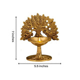 The Advitya Brass Diya for Puja|Pooja Deepak|Pooja Oil Lamp |Gifts | Diwali Decoration Items for Home Décor (Kalpvriksha Diya)