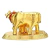 GiftNagri Golden Cow and Calf Idol Statue for Home Temple Pooja Corporate Office Gift Item