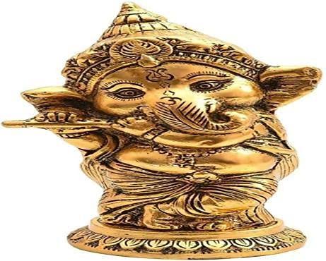 Soul Handicraft Metal Ganesha murli Ganesha for Table Standing Home and Office Decor