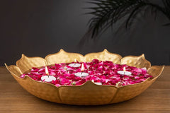 Indo Art Collection Urli Bowl for Floating Flowers and Tea-Light Candles Home, Office and Table Decor Size : 12inches (Taj Urli) 44% Off