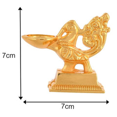 JAIPUR ACE Brass Peacock Table Diya, Peapcock Design Diya/Deepak for Home Pooja Puja Mandir Temple Decor