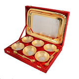 Piepot | Silver Gold Plated Brass Bowl Set Of 13 Pc | Return Gifts Marriage Gifts For Couple, 250 ML