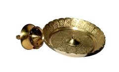 Buyer World Brass Agarbatti Stand with Center Dhoop Holder with 5 Holes (Small)