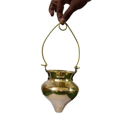 Brass Heavy Dhara patra shivling jal Abhishek lota with Hanger 700 ml for Temple,Home Office Worship