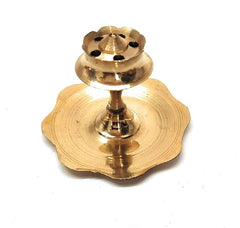 Chircrafts Brass Pital Puja Thali with Glass,Diya,Dhoopbatistand,Ghanti,Spoon,katori roli kalava Combo Set for Special Occasions Diwali Pooja/Aarti for Home Temple Office,Size - 8" Inch
