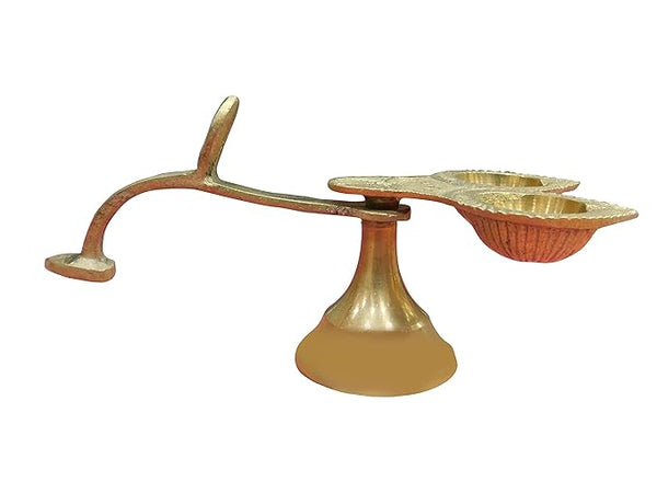 Brass Diya for Home Puja Temple Panchdhatu Brass Diya Oil Lamp Brass Deepak